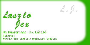 laszlo jex business card